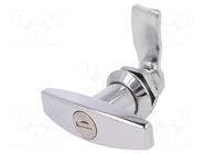 Lock; zinc and aluminium alloy; 18mm; chromium; Key code: 1333 RST ROZTOCZE