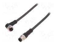 Cable: for sensors/automation; M12; PIN: 8; 1m; plug; 30VDC; 30VAC LAPP