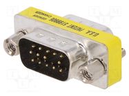 Adapter; D-Sub 15pin HD plug,both sides; connection 1: 1 ASSMANN