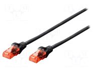Patch cord; RJ45 plug,both sides; U/UTP; 6; stranded; Cu; LSZH DIGITUS