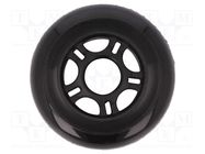 Wheel; black; push-in; Ø: 84mm; Plating: polyurethane; W: 24mm; 1pcs. POLOLU