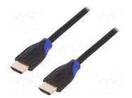 Cable; HDMI plug,both sides; HDMI 2.0; 5m; black LOGILINK
