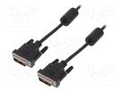 Cable; DVI-D (18+1) plug,both sides; 2m; black; 30AWG; Core: Cu DIGITUS