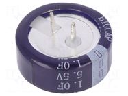 Supercapacitor; THT; 1F; 5.5VDC; ±20%; Ø20.5x7.6mm; Pitch: 5mm; EDLC BIGCAP