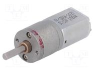 Motor: DC; with gearbox; 12VDC; 1.6A; Shaft: D spring; 36rpm; 391: 1 POLOLU