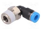 Push-in fitting; threaded,angled 90°; -0.95÷6bar; Thread: R 1/8" FESTO