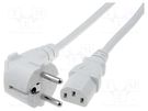 Cable; 3x1mm2; CEE 7/7 (E/F) plug angled,IEC C13 female; PVC LIAN DUNG