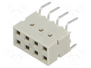 Connector: PCB to PCB; socket; female; PIN: 8; Dubox®; 2A; straight AMPHENOL COMMUNICATIONS SOLUTIONS