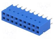 Connector: PCB to PCB; socket; female; PIN: 18; Dubox®; 2A; straight AMPHENOL COMMUNICATIONS SOLUTIONS