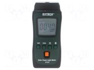 Meter: solar power; Range: 3999W/m2; Equipment: case; Display: LCD EXTECH