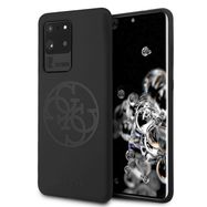 Guess GUHCS69LS4GBK S20 Ultra G988 black/black hard case Silicone 4G Tone On Tone, Guess