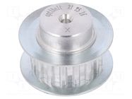 Belt pulley; T5; W: 10mm; whell width: 21mm; Ø: 24.6mm; aluminium OPTIBELT