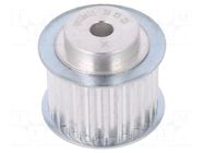 Belt pulley; T5; W: 25mm; whell width: 36mm; Ø: 39mm; aluminium; ZRS OPTIBELT
