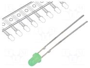 LED; yellow green; 3mm; 10÷15(typ)-20mcd; 30°; Front: convex OPTOSUPPLY