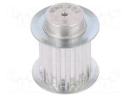 Belt pulley; T5; W: 25mm; whell width: 36mm; Ø: 24.6mm; aluminium OPTIBELT