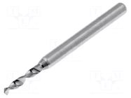 Drill bit; Ø: 0.5mm; L: 38.2mm; PCB; Working part len: 7mm; 1/8" KEMMER PRAEZISION