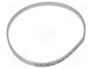 Timing belt; T2.5; W: 4mm; H: 1.3mm; Lw: 210mm; Tooth height: 0.7mm OPTIBELT