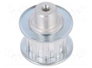 Belt pulley; T5; W: 10mm; whell width: 21mm; Ø: 15.05mm; aluminium OPTIBELT