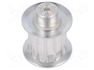 Belt pulley; AT5; W: 16mm; whell width: 27mm; Ø: 17.85mm; aluminium OPTIBELT