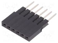Connector: pin strips; socket; female; PIN: 6; straight; 3A; THT CONNFLY