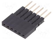 Connector: pin strips; socket; female; PIN: 6; straight; 3A; THT CONNFLY