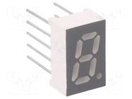 Display: LED; 7-segment; 8mm; 3.2"; No.char: 1; red; 30÷60mcd; anode FORYARD