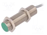 Sensor: inductive; OUT: PNP / NO; 0÷8mm; 10÷30VDC; M18; 2m; IP67 BAUMER
