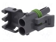 Connector: wire-wire; plug; female; Weather Pack Tower; PIN: 2 APTIV