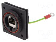 Coupler; socket; Buccaneer Ethernet; PIN: 8; Cat: 6a; with earthing BULGIN