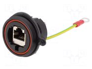 Coupler; socket; Buccaneer Ethernet; PIN: 8; Cat: 6a; with earthing BULGIN