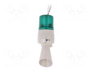Signaller: lighting-sound; 24VDC; xenon arc lamp; green; IP54 QLIGHT