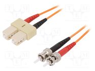 Fiber patch cord; OM2; SC/UPC,ST/UPC; 2m; Optical fiber: 50/125um 