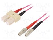 Fiber patch cord; OM4; LC/UPC,SC/UPC; 2m; Optical fiber: 50/125um LAPP