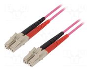 Fiber patch cord; OM4; LC/UPC,both sides; 2m; LSZH; violet LAPP