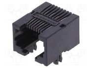 Socket; RJ45; PIN: 8; Cat: 3; unshielded; gold-plated; Layout: 8p8c Amphenol Communications Solutions