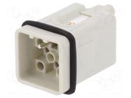 Connector: HDC; contact insert; male; S-Q12/0; PIN: 13; 12+PE; 10A MOLEX