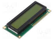 Display: LCD; alphanumeric; STN Positive; 16x2; 80x36x12.7mm; LED POWERTIP