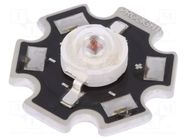 Power LED; red; STAR; 130°; 350mA; 613.5÷631nm; 51.7÷58.9lm; 1W ProLight Opto