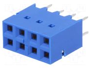 Connector: PCB to PCB; socket; female; PIN: 8; Dubox®; 2A; straight AMPHENOL COMMUNICATIONS SOLUTIONS