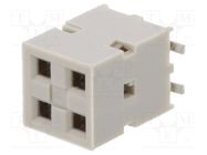 Connector: PCB to PCB; socket; female; PIN: 4; Dubox®; vertical; SMT AMPHENOL COMMUNICATIONS SOLUTIONS