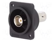Coupler; BNC socket,both sides; 50Ω; FT; black; plastic; 19x24mm CLIFF