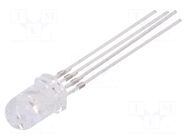LED; red/green/yellow; 5mm; 30°; Front: convex; No.of term: 4; round OPTOSUPPLY