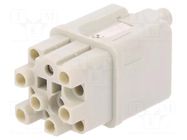 Connector: HDC; contact insert; female; GWconnect; PIN: 13; 400V MOLEX