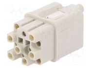 Connector: HDC; contact insert; female; GWconnect; PIN: 13; 400V MOLEX
