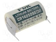 Battery: lithium; 1/2AA,1/2R6,CR14250; 3V; 850mAh; Pitch: 10mm FDK