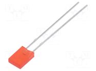LED; red; rectangular; 5x2x7.15mm; 70÷120mcd; 130°; Front: flat LUCKYLIGHT