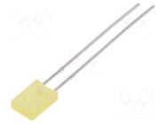 LED; yellow; rectangular; 5x2x7.15mm; 30÷70mcd; 130°; Front: flat LUCKYLIGHT