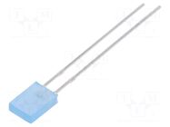 LED; blue; rectangular; 5x2x7.15mm; 160÷270mcd; 130°; Front: flat LUCKYLIGHT