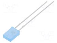 LED; blue; rectangular; 5x2x7.05mm; 160÷270mcd; 130°; Front: flat LUCKYLIGHT