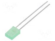 LED; green; rectangular; 5x2x7.05mm; 780÷1300mcd; 130°; Front: flat LUCKYLIGHT